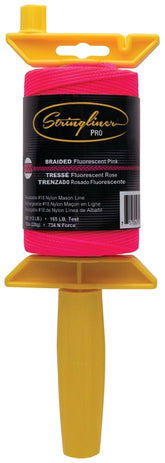 Stringliner 25462 Line Reel, 500 ft L Line, Fluorescent Pink Line, 1/2 in Dia